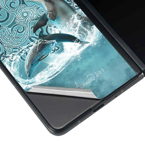 Brigid Ashwood Celtic Dolphin Galaxy Z Fold4 5G Skin
